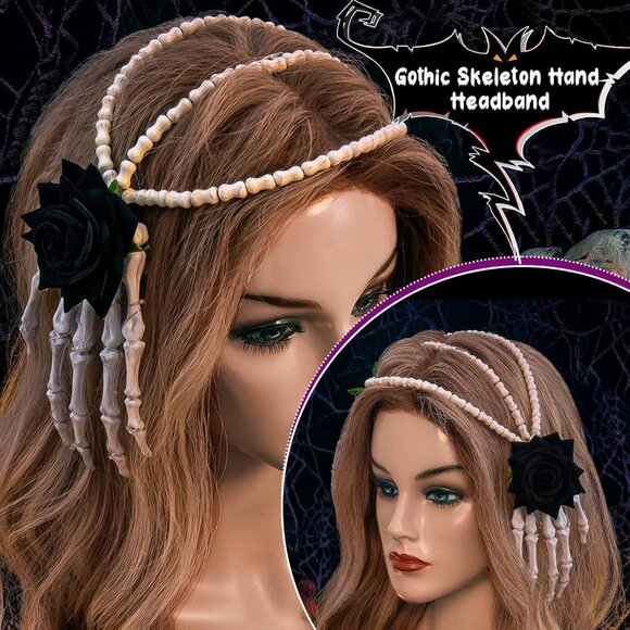 Halloween Skeleton Hand Headband main image 6